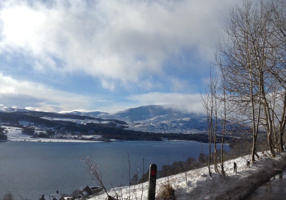 Loch Tummel and Tummel Bridge in Scotland