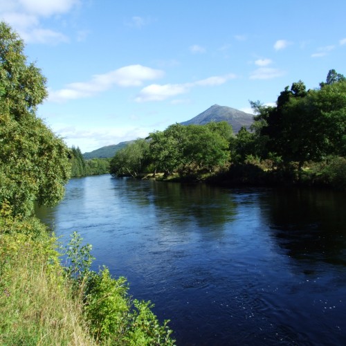 View to Schiehallion from riverside